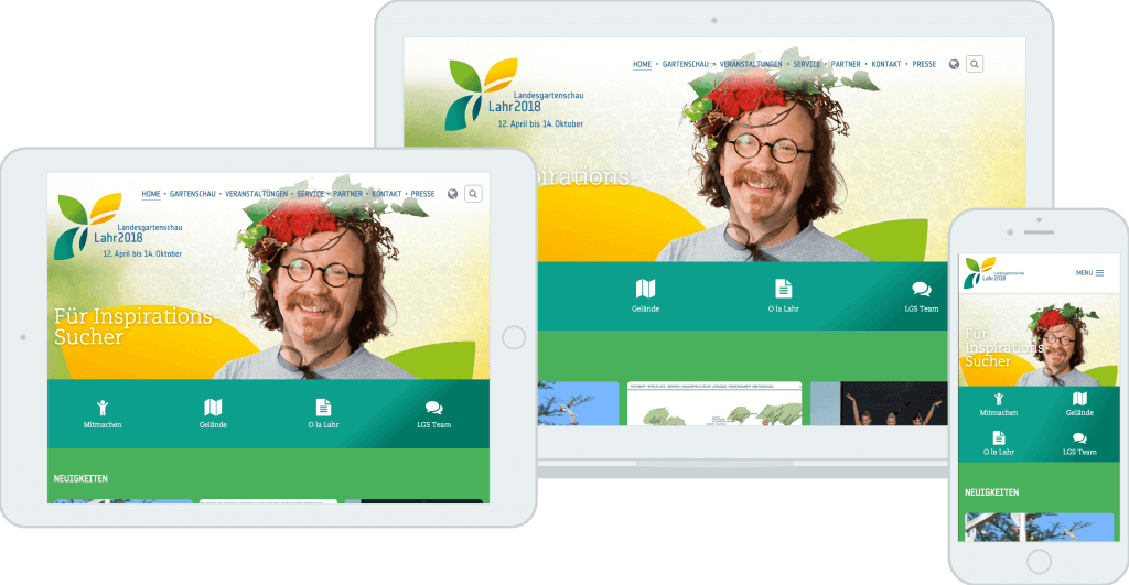 Landesgartenschau Lahr 2018 Responsive Startseite